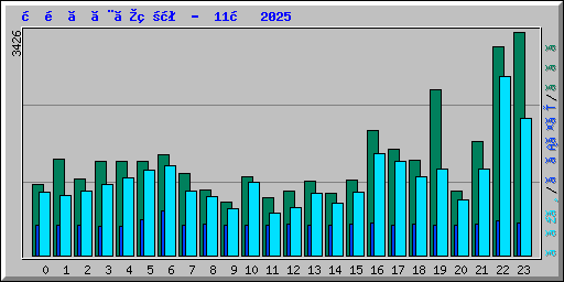 時間ごとの状況 -  11月 2025